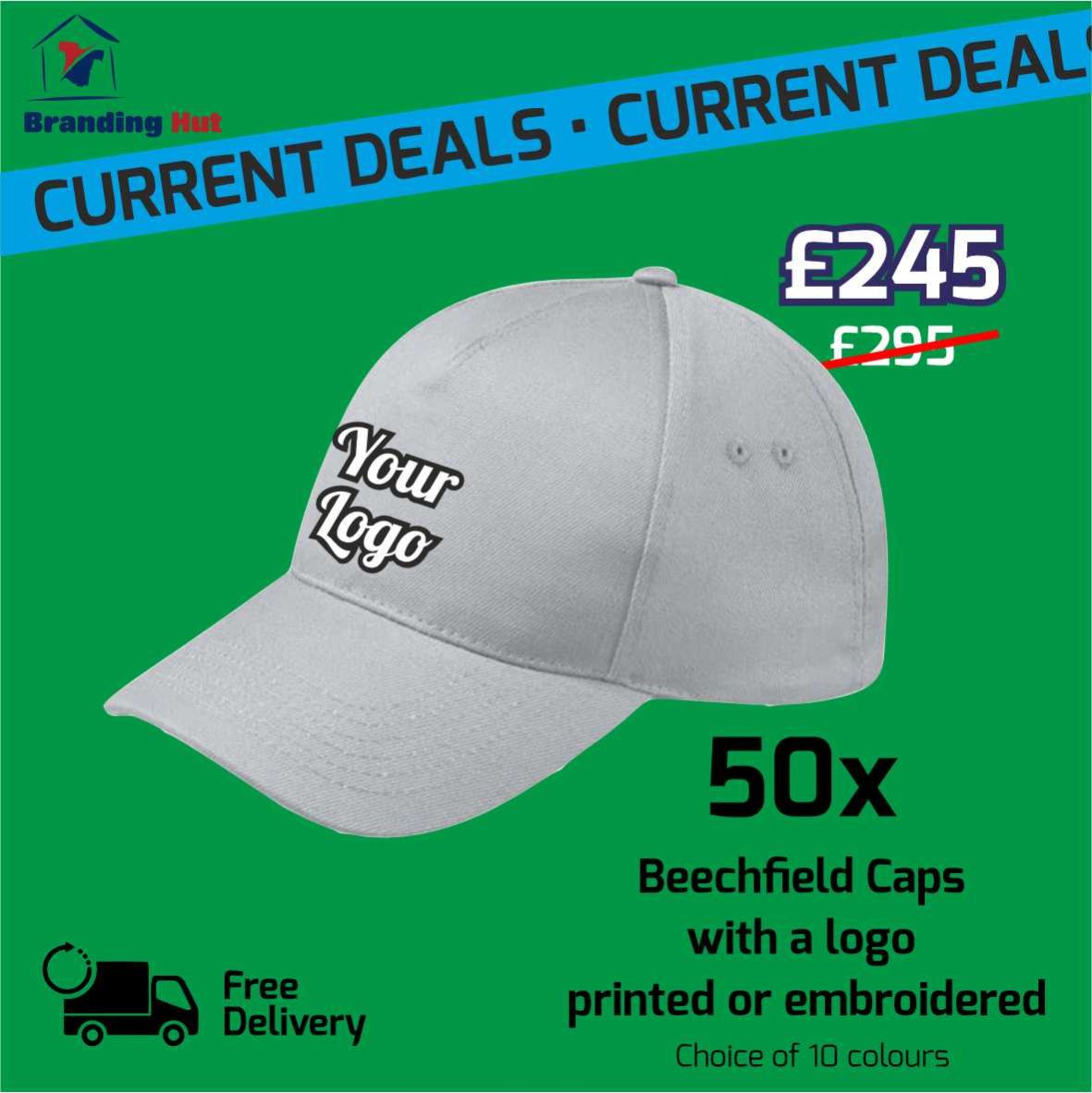 Beechfield caps bundle x 50
